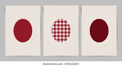 Elegant Vintage Ornate Embossed Frames. Card Invitation or Photo Frame Vector template.