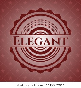 Elegant vintage red emblem