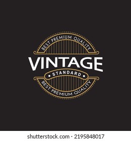 Elegant Vintage Retro Badge Label Emblem Logo design inspiration.