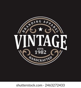 Elegante Klassische Retro-Abzeichen Label Emblem Logo Design Inspiration