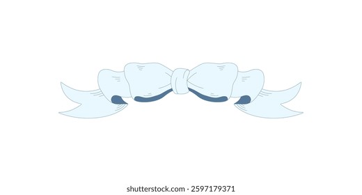 Elegant vintage ribbon bow illustration in soft pastel colors. Perfect for invitations, greeting cards, packaging, wedding decor, and romantic designs. Hand-drawn style with delicate details.
