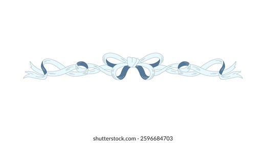 Elegant vintage ribbon with a decorative bow in a hand-drawn style. Perfect for wedding invitations, greeting cards, logos, packaging, and retro designs.
