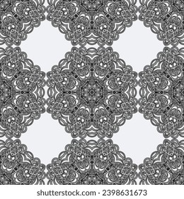 Elegant vintage seamless pattern with scrolls and curls. For print, textile.