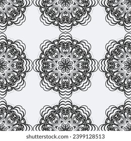 Elegant vintage seamless pattern with scrolls and curls. For print, textile.