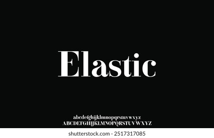 Elegant vintage serif typeface display font vector. Classic typography style illustration for fashion, photography and wedding