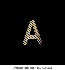 Elegant Vintage Stripe Letter A logo icon. Creative Design letter A logo icon for business or brand identity.