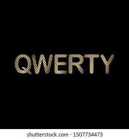 Elegant Vintage Stripe Word Qwerty Tag line. Creative design qwerty tour tag line for business symbol.
