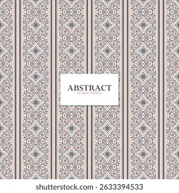 Elegant Vintage Style Abstract Floral Shape Seamless Repeat Pattern