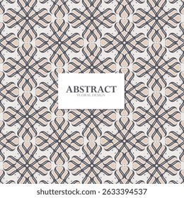 Elegant Vintage Style Abstract Floral Shape Seamless Repeat Pattern