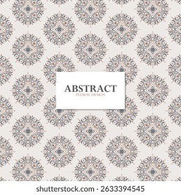 Elegant Vintage Style Abstract Floral Shape Seamless Repeat Pattern