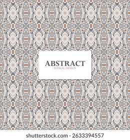 Elegant Vintage Style Abstract Floral Shape Seamless Repeat Pattern