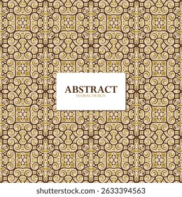 Elegant Vintage Style Abstract Floral Shape Seamless Repeat Pattern