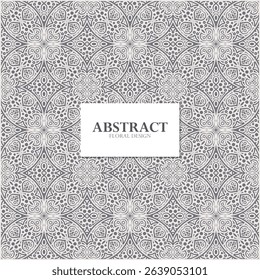 Elegant Vintage Style Abstract Floral Shape Seamless Repeat Pattern