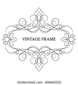 Elegant vintage template frame