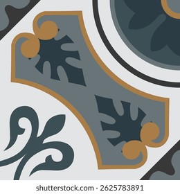 Elegante patrón de azulejo vintage. Ideal para fondos, textiles o proyectos de diseño de interiores.