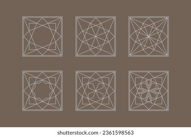Elegant vintage vector abstract polygon, rhombus, angle shapes. Emblem, symbol, frame. Isolated on the background. Unique  thin line style decoration for logo or brand.