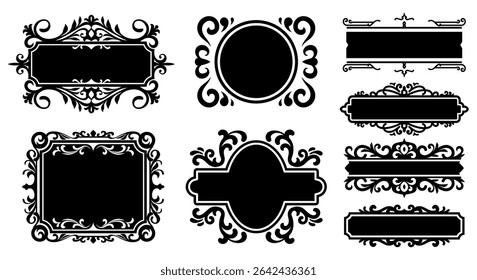 Elegant vintage vector border for timeless design projects. Classic ornate frame for invitations and stationery. Decorative antique border with intricate patterns.