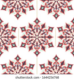 Elegant vintage vector with colorful ornament in classic style. Abstract traditional pattern with oriental elements. Classic vintage pattern, vector illustration, Eps 10.