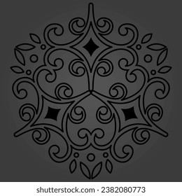 Elegant vintage vector ornament in classic style. Abstract traditional ornament with oriental elements. Classic vintage pattern