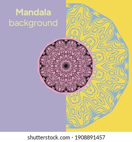 Elegant vintage vector ornament in mandala style.