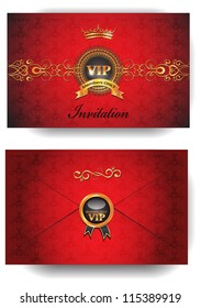 Elegant VIP Invitation  Red Envelope With Pattern