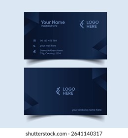Elegant Visiting Card Template for Business and Personal Use. Creative Double-sided Business Card Template.