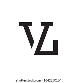 Elegant VL, LV initials logo monogram clipart