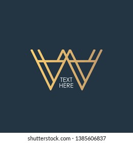 elegant W logo - Vector
