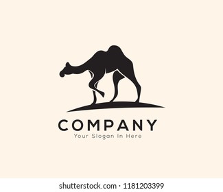elegant Walking camel logo art