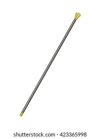 Elegant walking stick in golden and black design 