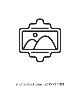 Elegant Wall Decor Icon Representing Landscape Art in Modern Style