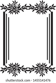Elegant wallpaper with cute flower frame, for design greeting card. Vector