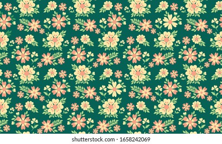 Elegante Tapete für den Frühling, mit schönem Blatt und rosafarbenem Blumenhintergrund.