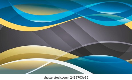 Elegant wallpaper with wavy shapes. Excellent background for designing pages in social networks, posters, presentations, outdoor advertising and other your projects. Vector.