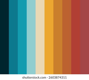 Elegant Warm and Cool Color Strips for Digital and Print Design