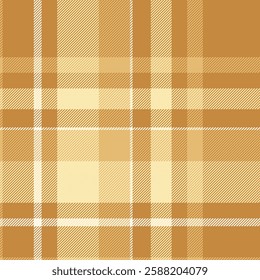 Elegant warmtoned plaid pattern in cream and brown hues.  Perfect for autumnal designs, textile prints, website backgrounds, or packaging.  Subtle texture adds visual interest.