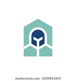 elegant warrior spartan house logo