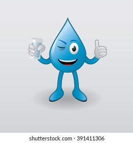 Elegant water mascot vector, your can use it for character design, mascot, icon, avatar etc.