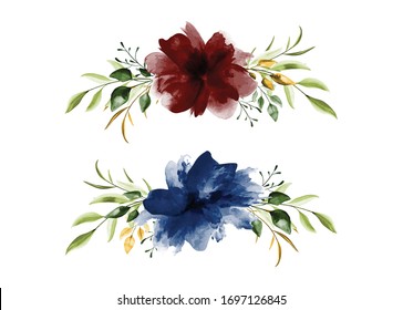 Elegant Watercolor Floral Arrangement Vector