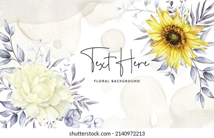 elegant watercolor floral background template