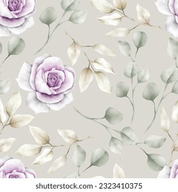 Elegant watercolor floral seamless pattern