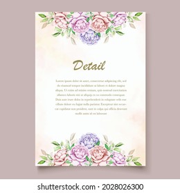 Elegant watercolor wedding invitation floral