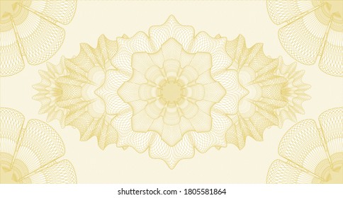 Elegant watermark. Banknotes. Intense illustration. Detailed design. 