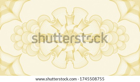 Elegant watermark. Guilloche background. Vector illustration. 