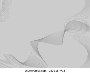 Elegant Wave Design on White Background"