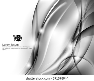 elegant wave elements chrome effect visual background. eps10 vector