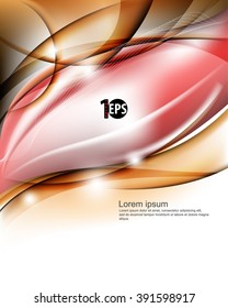 elegant wave elements red and golden color effect visual background. eps10 vector