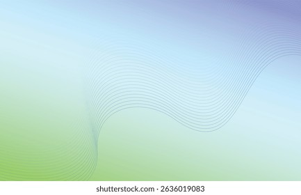 Elegant wave lines drift through soft pastel gradients, evoking harmony and simplicity in digital design art