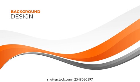 Elegante onda de fondo naranja y gris