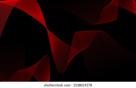 elegant wave pattern with red background